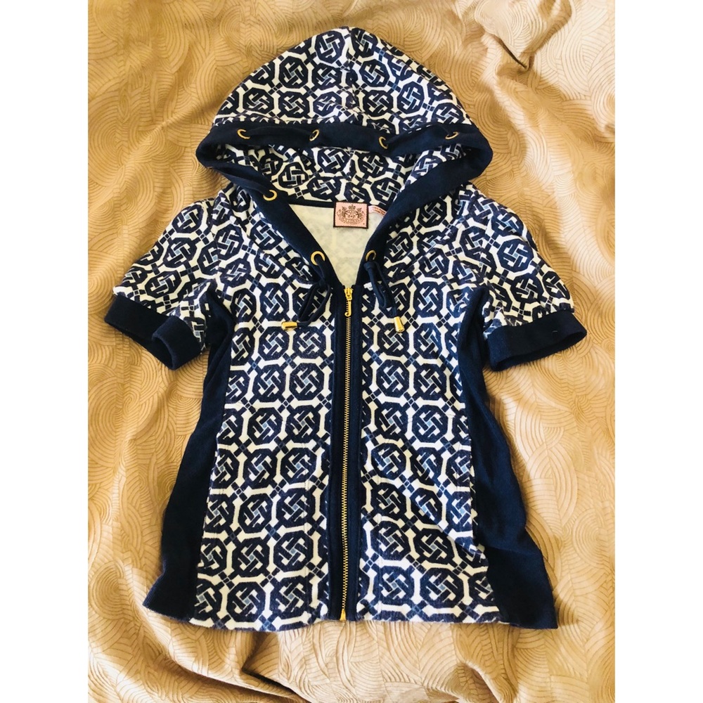 Juicy short sleeve jacket hoodie zip up size P